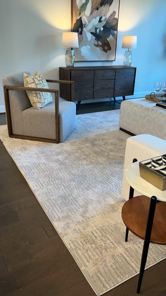 Clean residential living room